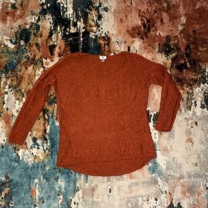 Heather orange sweater